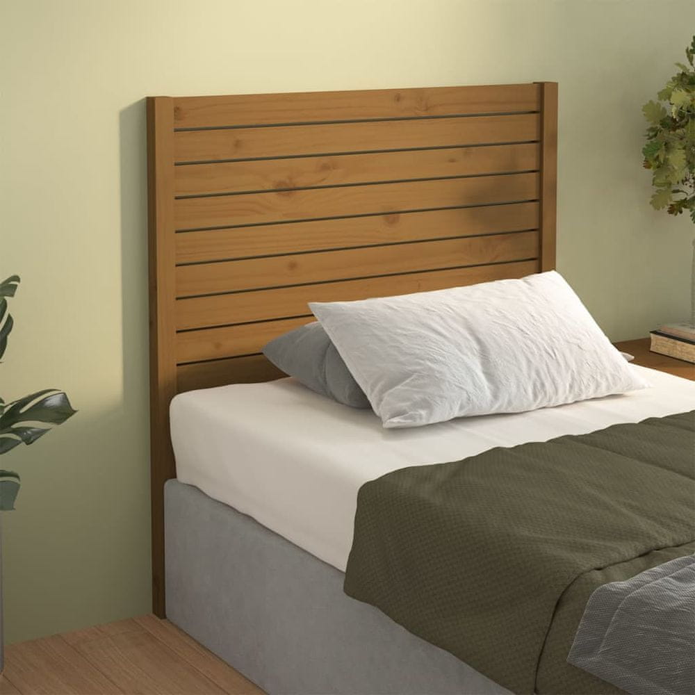 Vidaxl Čelo postele, medovo hnedé, 96x4x100 cm, masívne borovicové drevo